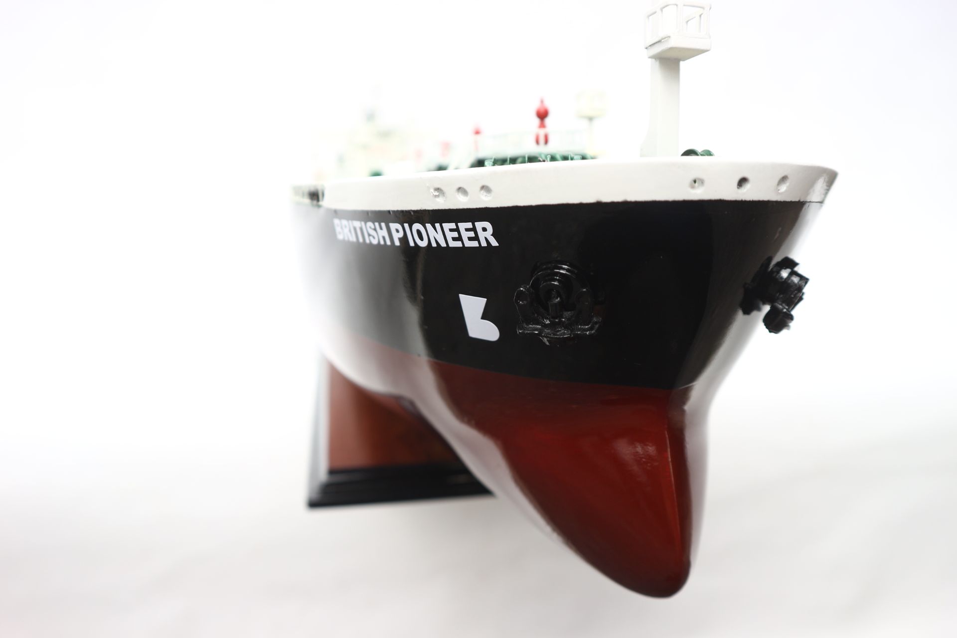 BRITISH PIONEER OIL TANKER WOODEN MODEL 40.2"