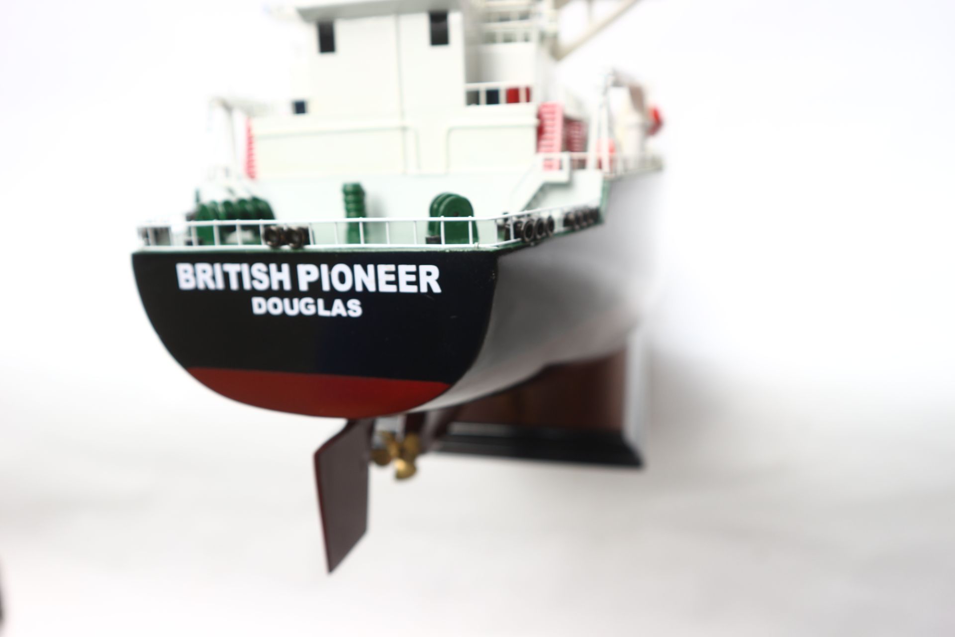 BRITISH PIONEER OIL TANKER WOODEN MODEL 40.2"