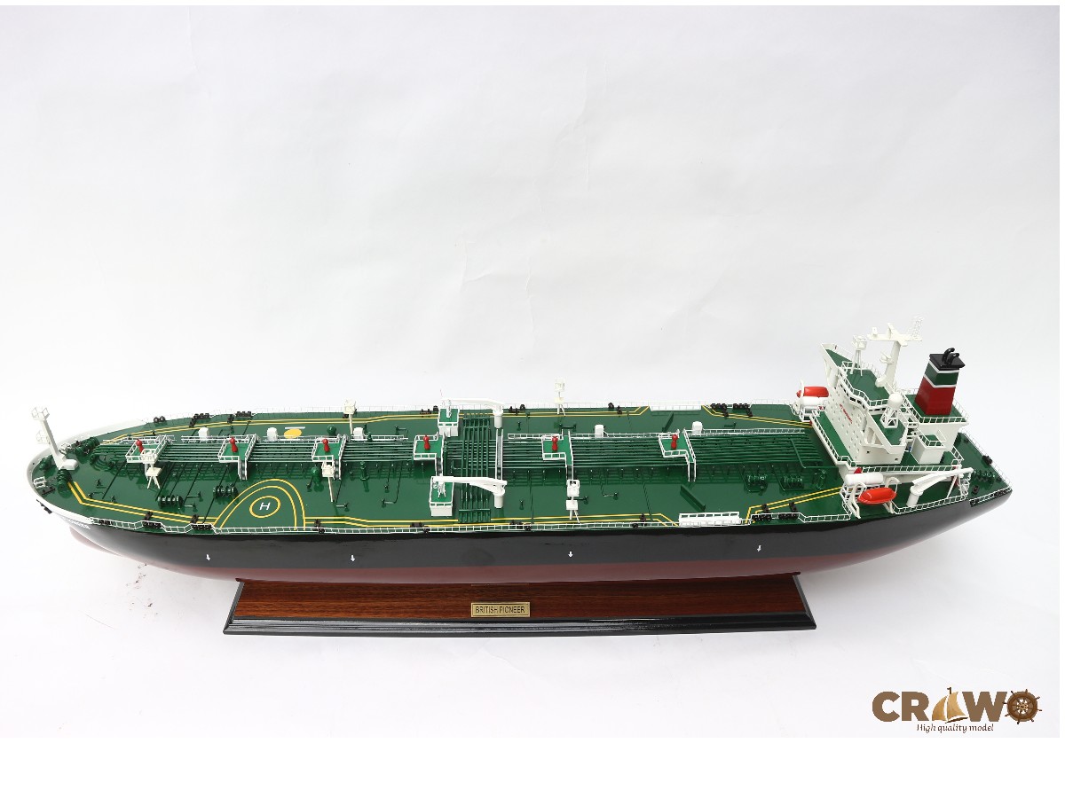 BRITISH PIONEER OIL TANKER WOODEN MODEL 40.2"